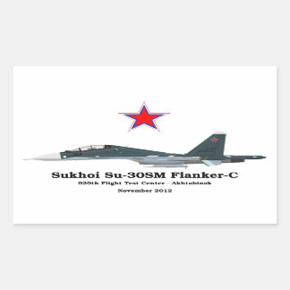 Sukhoi Profile Su-30SM Flanker-C Rectangular Sticker