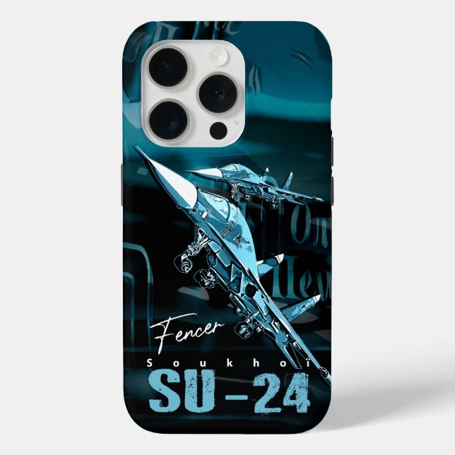 Sukhoi SU24 Russian fighterjet phone case (Back)