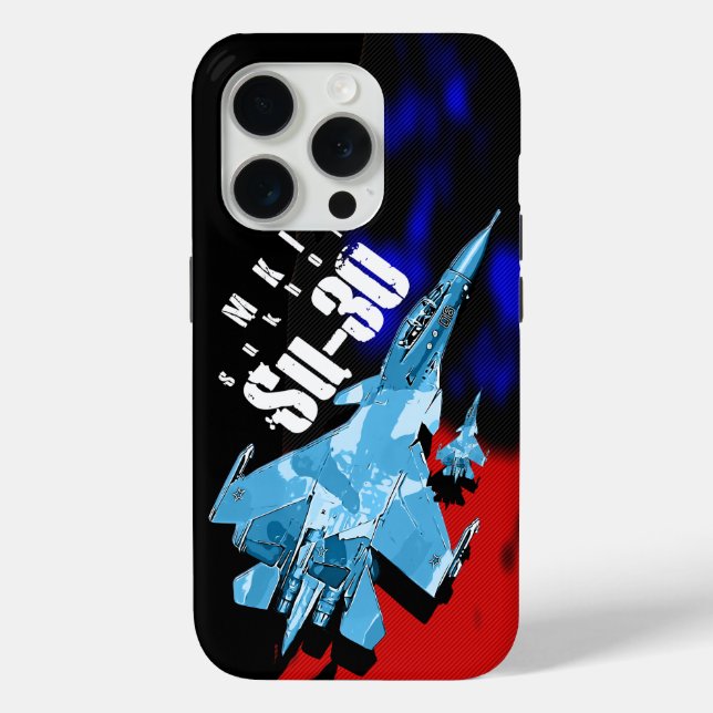 Sukhoi SU30 Russian fighterjet phone case (Back)