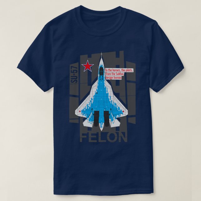 Sukhoi Su57 Russian multirole fighter T-Shirt (Design Front)