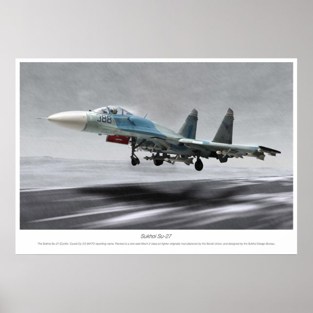 Sukhoi Su-27 "Flanker" Poster (Front)