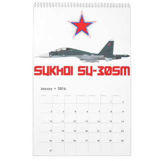 Sukhoi Su-30SM Russian Air Force VKS Calendar