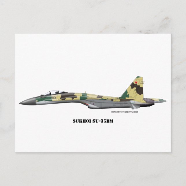 Sukhoi SU-35BM Postcard (Front)