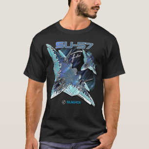 Sukhoi Su-57 Stealth Multirole Fighter Aircraft T-Shirt