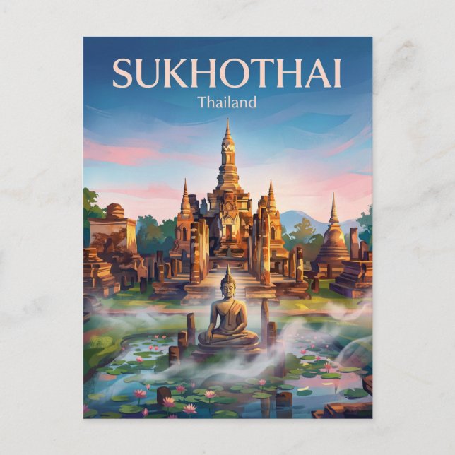 Sukhothai Historical Park Thailand Postcard (Front)