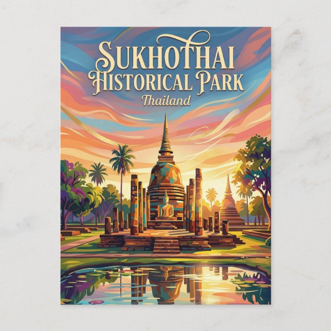 Sukhothai Historical Park Thailand Postcard (Front)