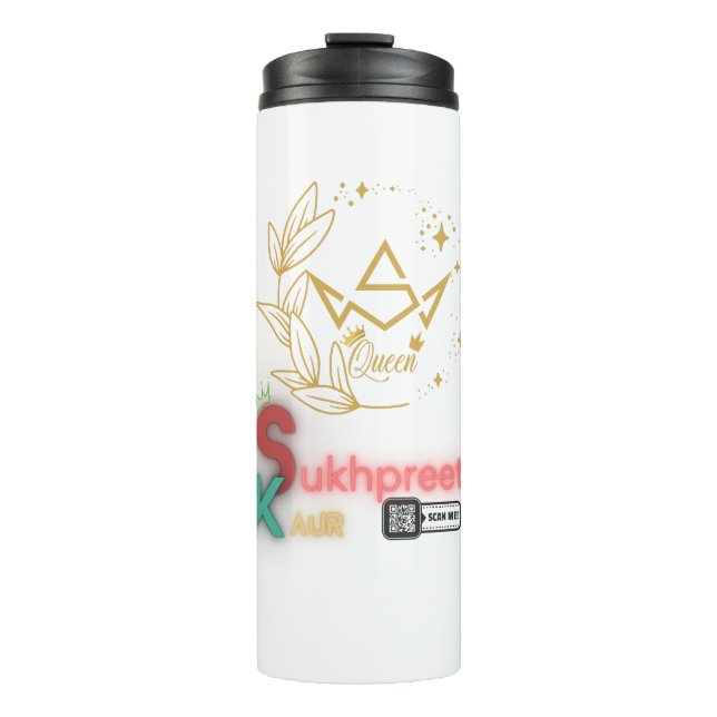 Sukhpreet Kaur Custom Thermal Tumbler - Stylish  (Front)