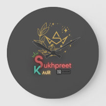 Sukhpreet Kaur Custom Wall Clock | Elegant Design