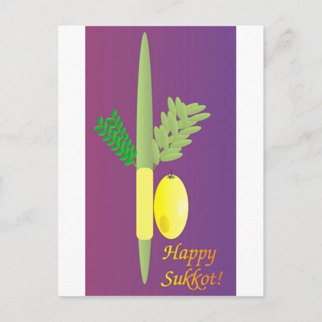 Sukkot 4 minim postcard (Front)
