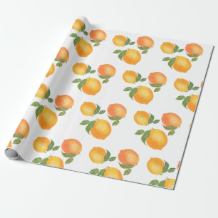 Sukkot gift wrapping  lemon pattern wrapping paper