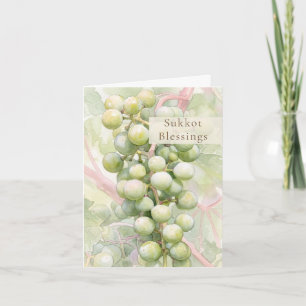 Sukkot Grape Blessings Card