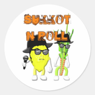 SUkkOT N ROLL Classic Round Sticker