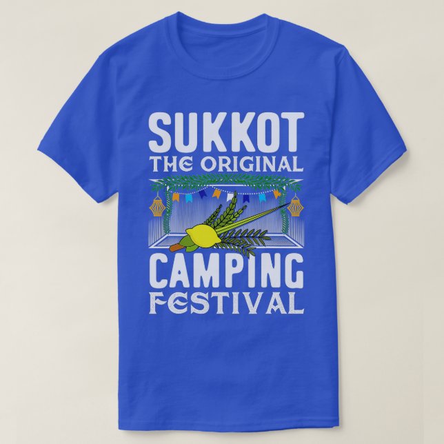 Sukkot The Original Camping Festival Sukkah Jewish T-Shirt (Design Front)