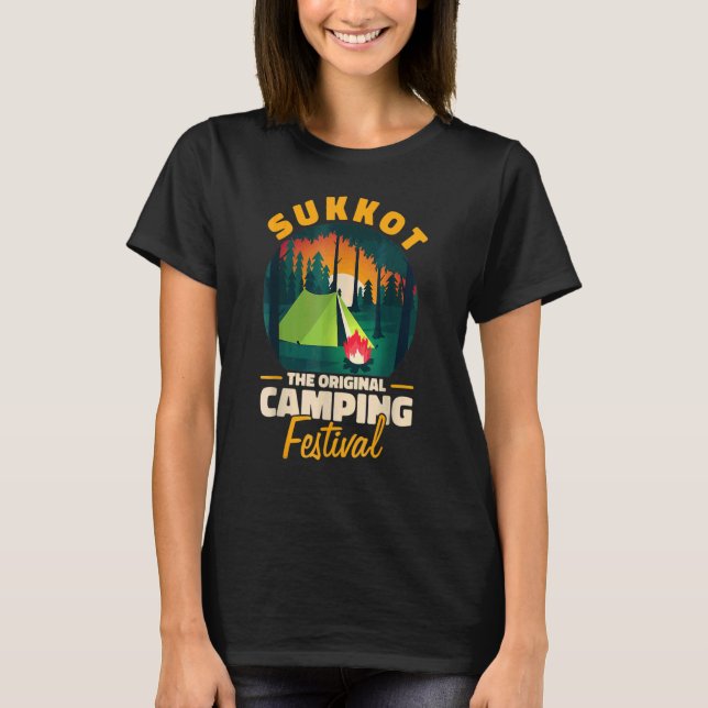 Sukkot The Original Camping Festival Sukkah Lulav  T-Shirt (Front)