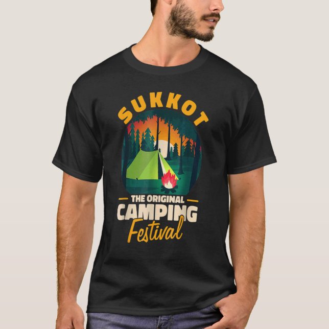 Sukkot The Original Camping Festival Sukkah Lulav  T-Shirt (Front)