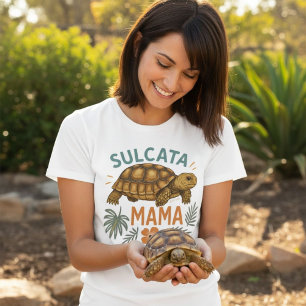 Sulcata Mama Tortoise Mum Gift for her T-Shirt