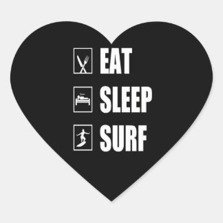 Sulfing Lover| Eat Sleep Surfing Heart Sticker