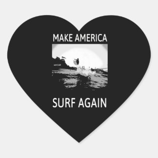 Sulfing Lover| Make American Surf Again Heart Sticker