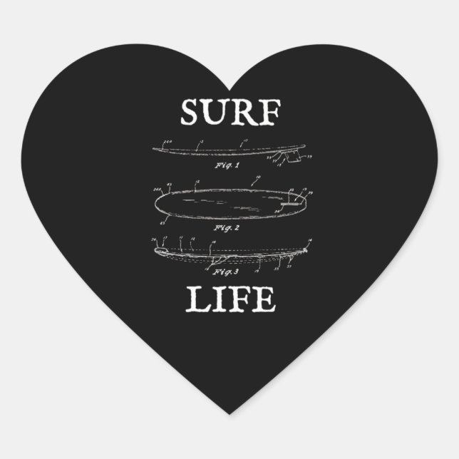 Sulfing Lover| Surfing Life Heart Sticker (Front)
