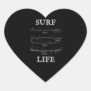 Sulfing Lover Surfing Life Heart Sticker