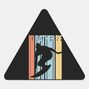 Sulfing Lover Vintage Surfing Human Triangle Sticker