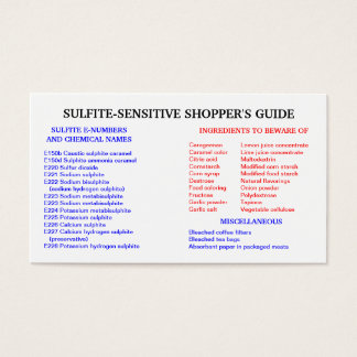 Sulfite-Free Shopper's Guide