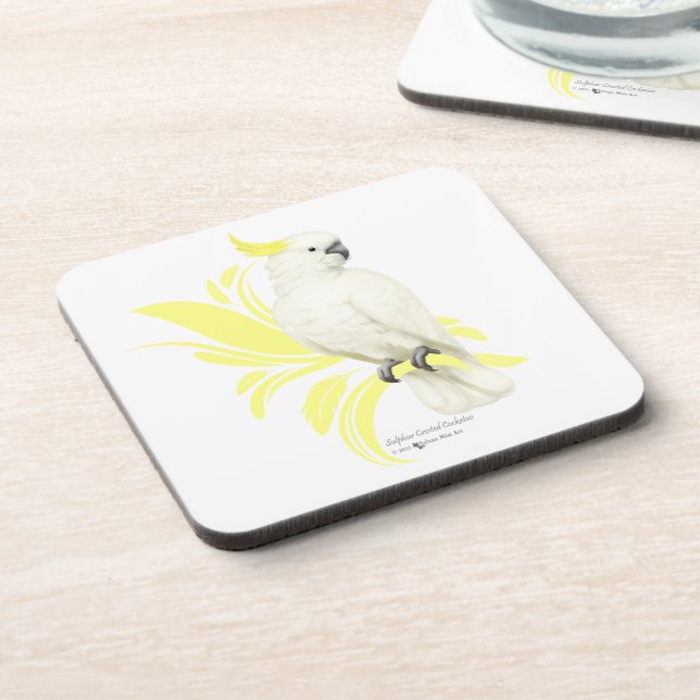 Sulfur Crested Cockatoo Coaster (Left Side)