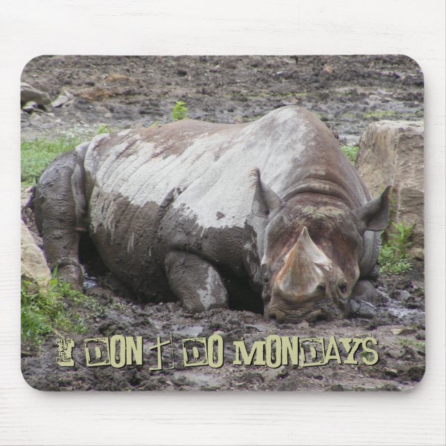 Sulking Rhino Mousepad (Front)