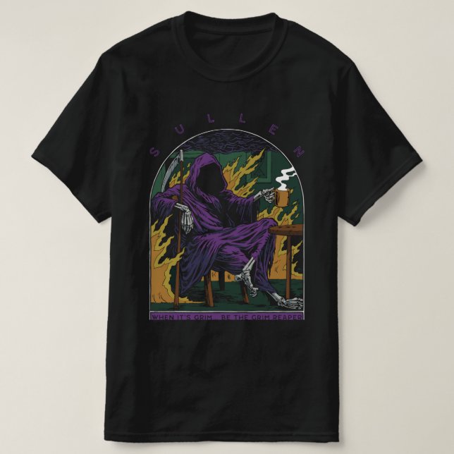 Sullen Grim Reaper T-Shirt (Design Front)