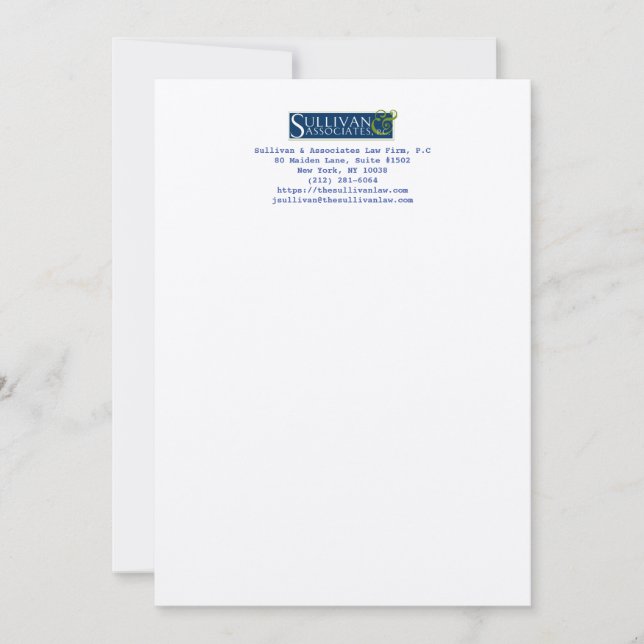 Sullivan & Associates Invitation (Front)