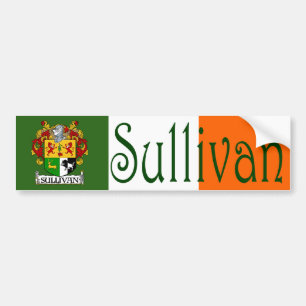 Sullivan Coat of Arms Flag Bumper Sticker