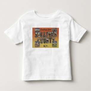 Sullivan County, New York - Large Letter Scenes Toddler T-Shirt