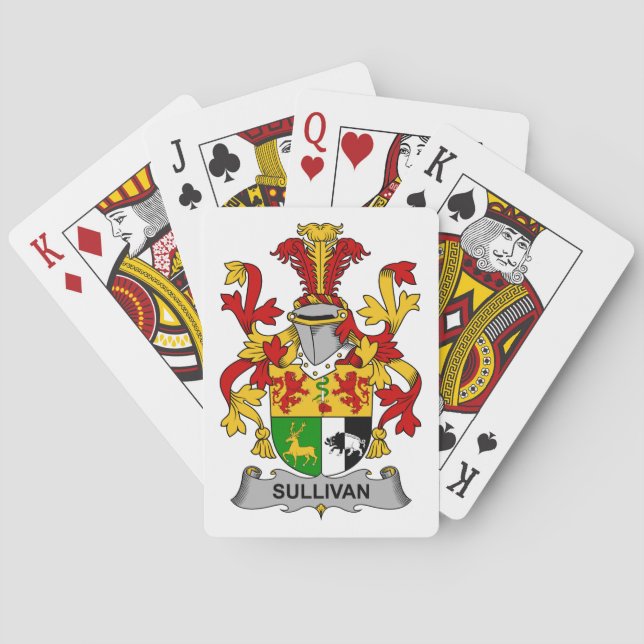Sullivan Family Crest Playing Cards (Back)