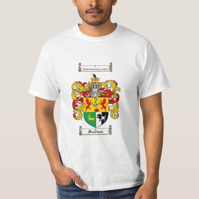 Sullivan Family Crest - Sullivan Coat of Arms T-Shirt (Front)