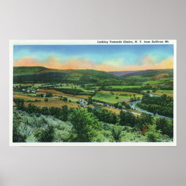 Sullivan Mountain View of the City Poster (Front)