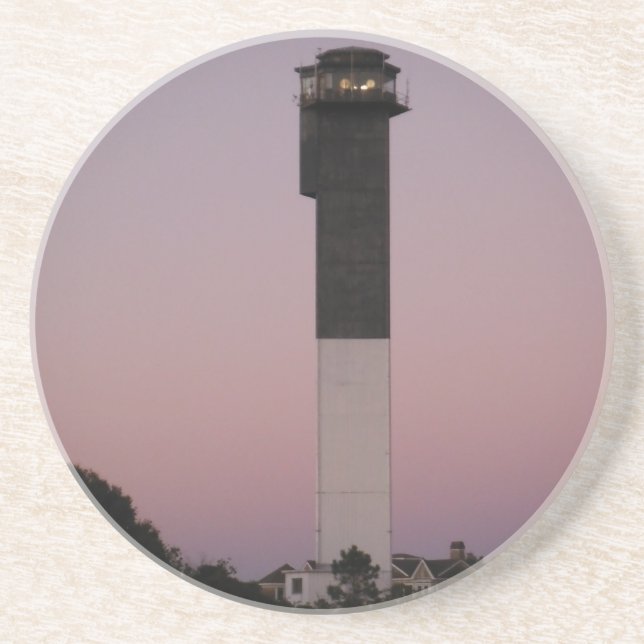 Sullivan's Island Lighthouse at Sunset Coaster (Front)