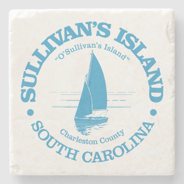 Sullivan's Island (sailboat) Stone Coaster (Front)