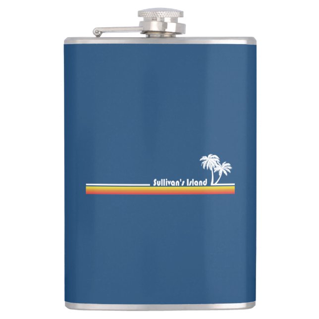 Sullivan's Island South Carolina Hip Flask (Front)