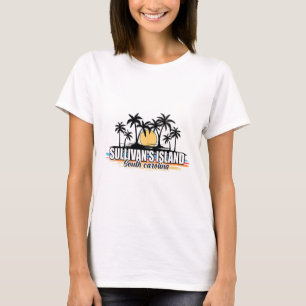 Sullivan's Island South Carolina Retro Surfing Bea T-Shirt