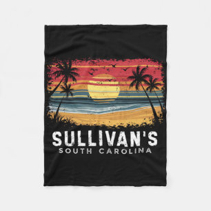 Sullivan's South Carolina Surfboard Beach Fleece Blanket
