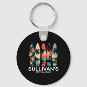 Sullivan's South Carolina Surfboard Surfing Retro Key Ring