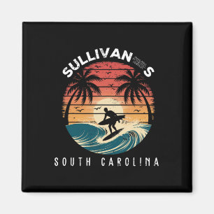 Sullivan's South Carolina Surfboard Waves Beach Magnet