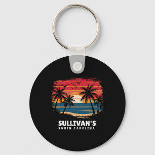 Sullivan's South Carolina Surfboarder Palm Tree So Key Ring