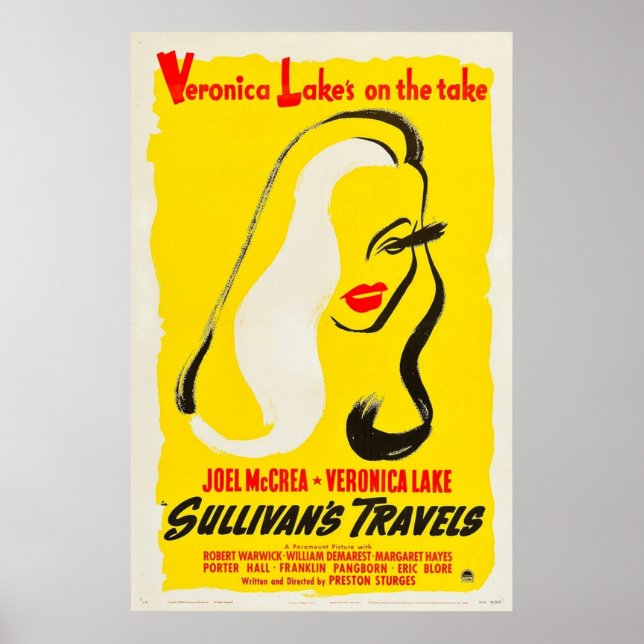 Sullivans Travels Poster (Front)