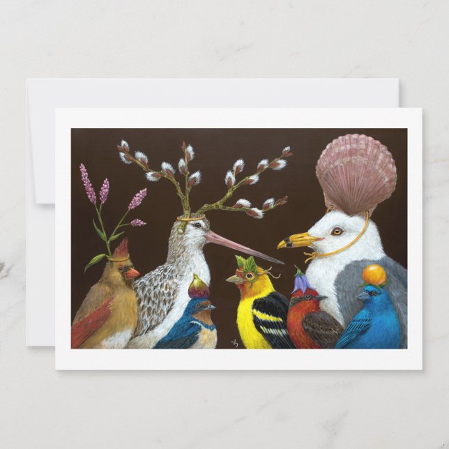 Sully at the party flat card (Front)