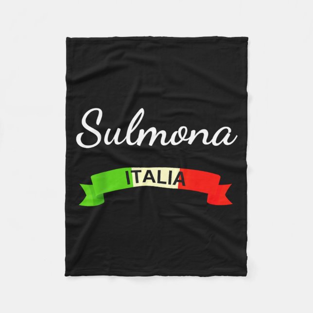 Sulmona Italy Flag Italia Souvenir Gift Matching I Fleece Blanket (Front)