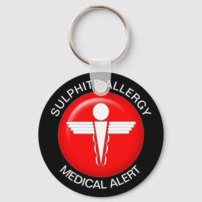 Sulphite Allergy Key Ring (Front)