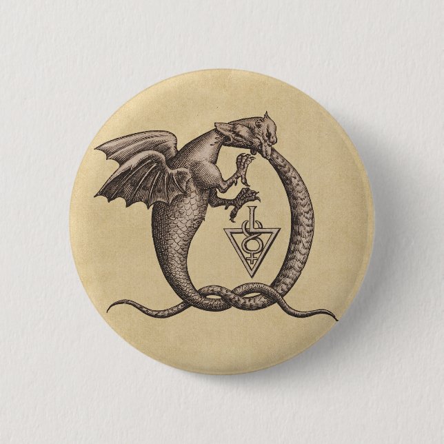 Sulphur and Mercury Dragons 6 Cm Round Badge (Front)