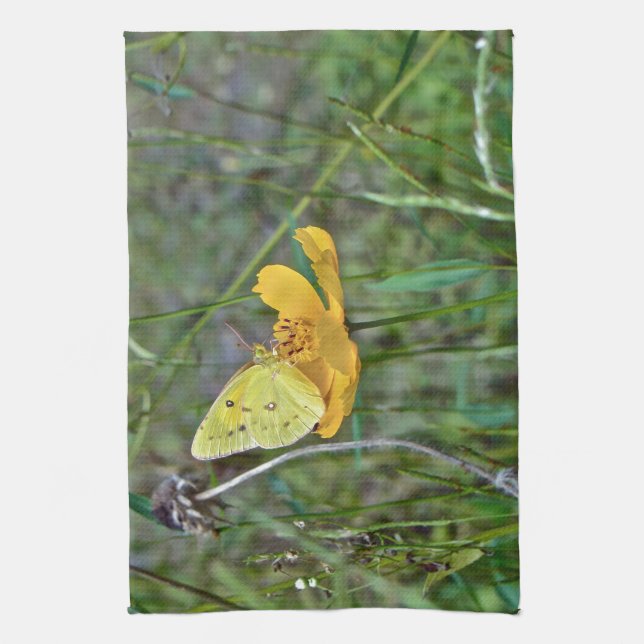 Sulphur Butterfly Tea Towel (Vertical)