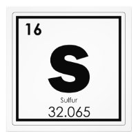 Sulphur chemical element symbol chemistry formula
